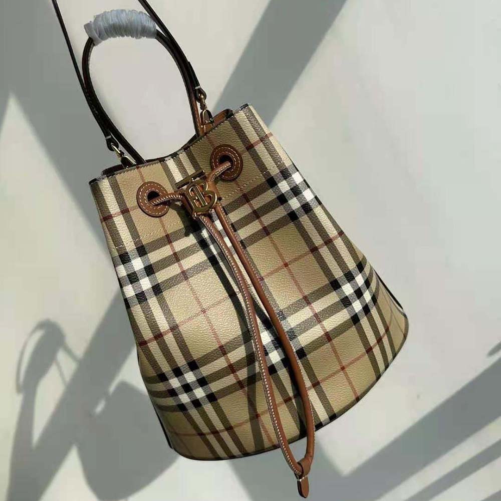 Burberry Women Small TB Bucket Bag-Brown - image 5