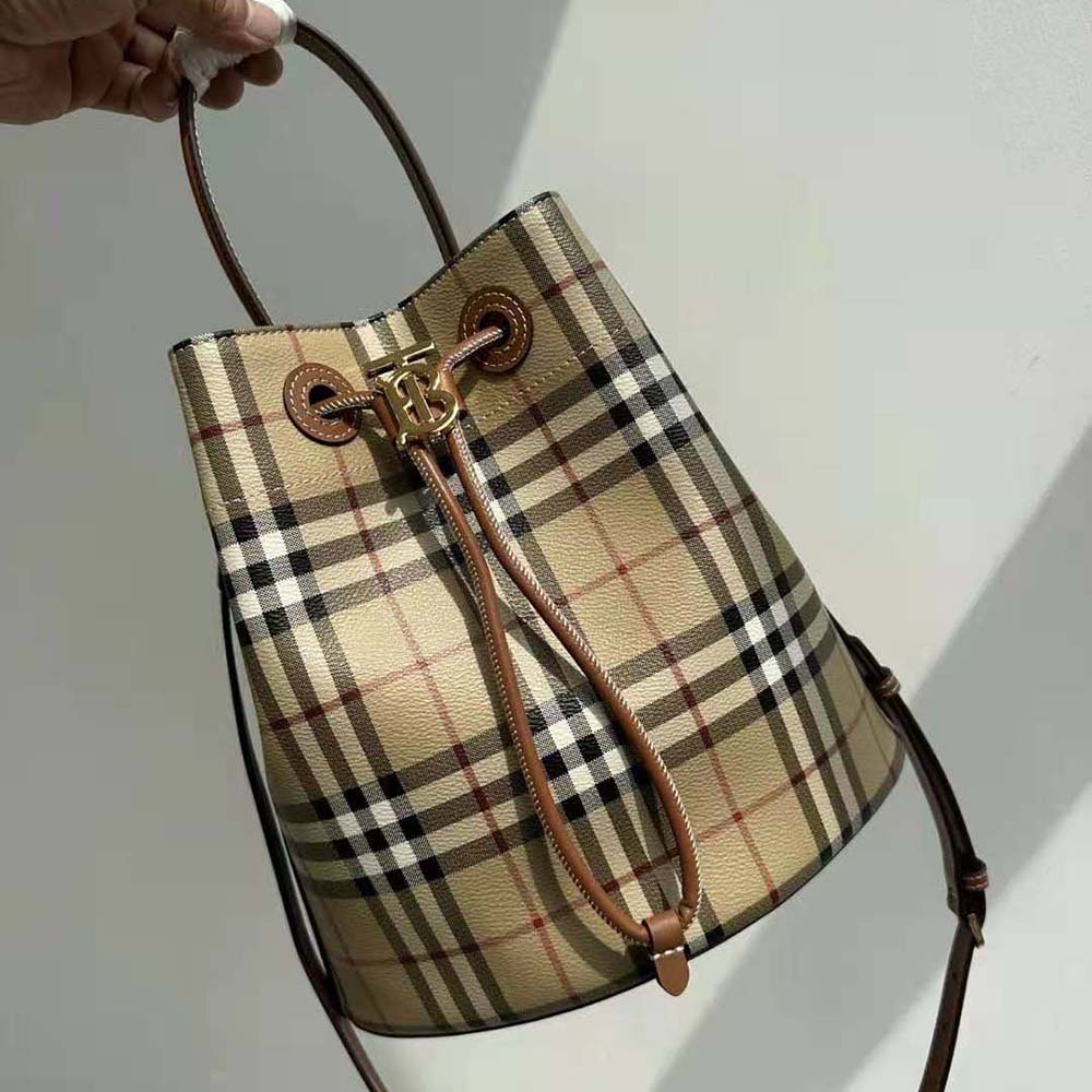 Burberry Women Small TB Bucket Bag-Brown - image 7