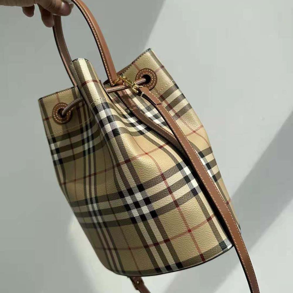 Burberry Women Small TB Bucket Bag-Brown - image 6