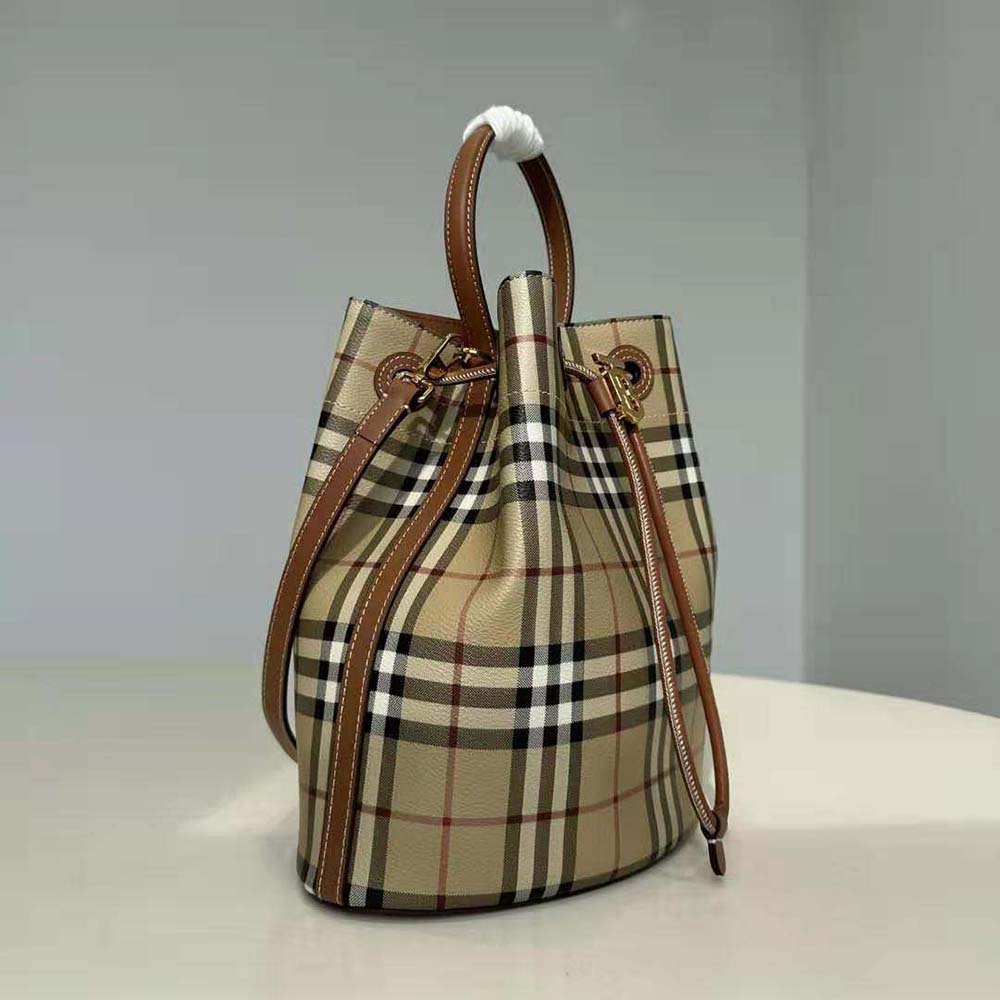 Burberry Women Small TB Bucket Bag-Brown - image 4