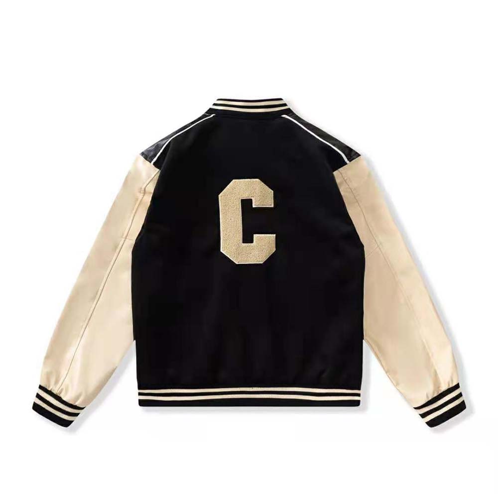 Side profile showing silhouette and pocket detail of Celine Women Classic Teddy Jacket