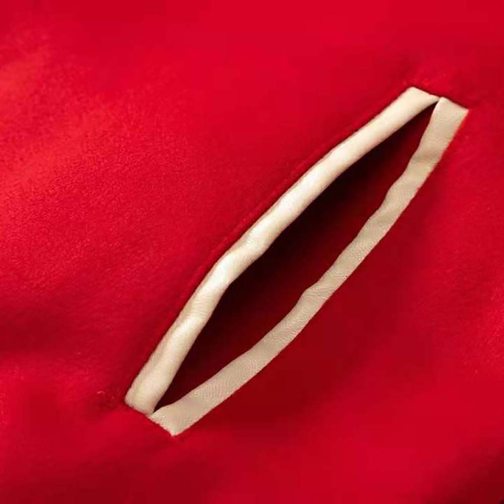 Celine Women Classic Teddy Jacket in Textured Wool-Red - image 8