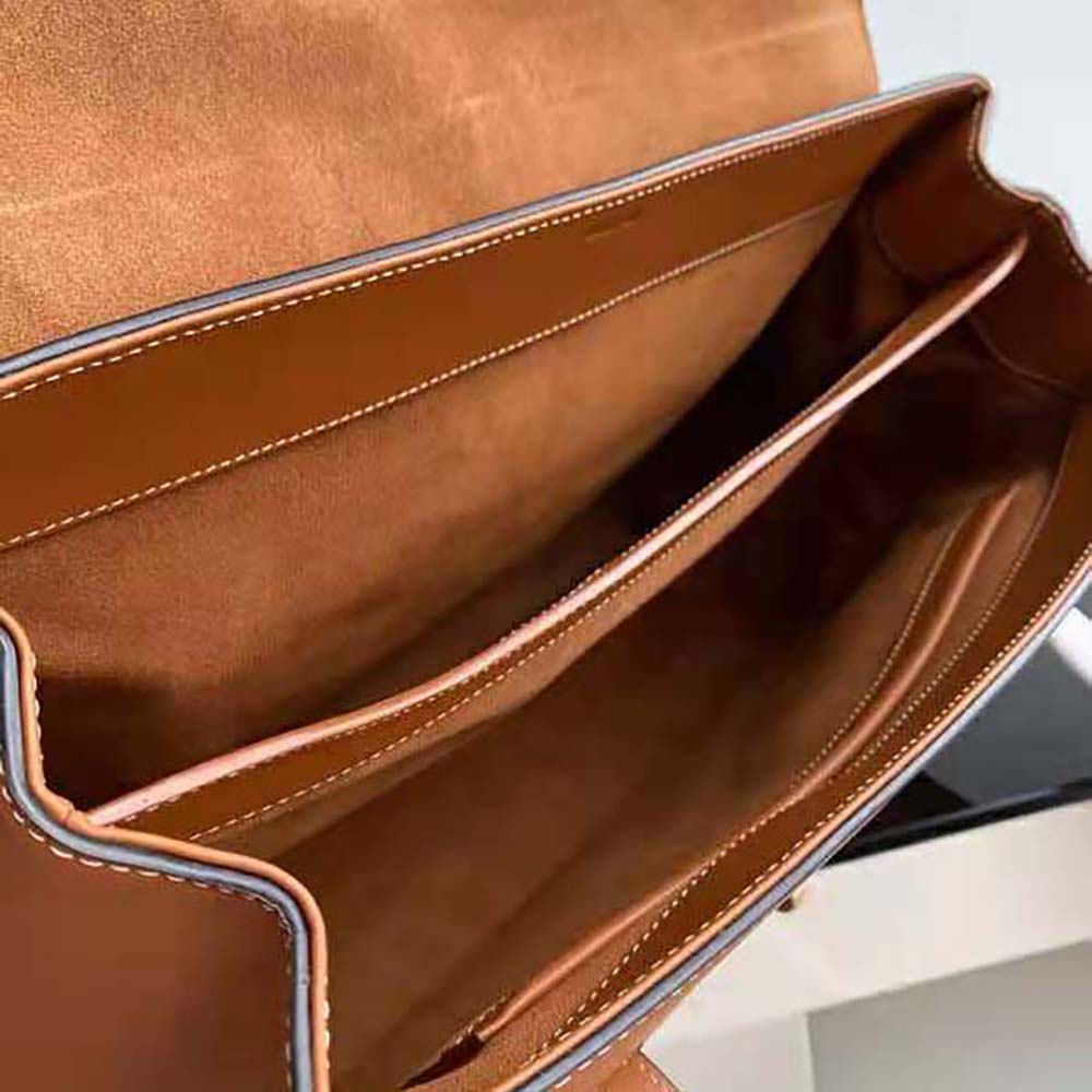 Celine Women Large Soft 16 Bag in Smooth Calfskin-Brown - image 10