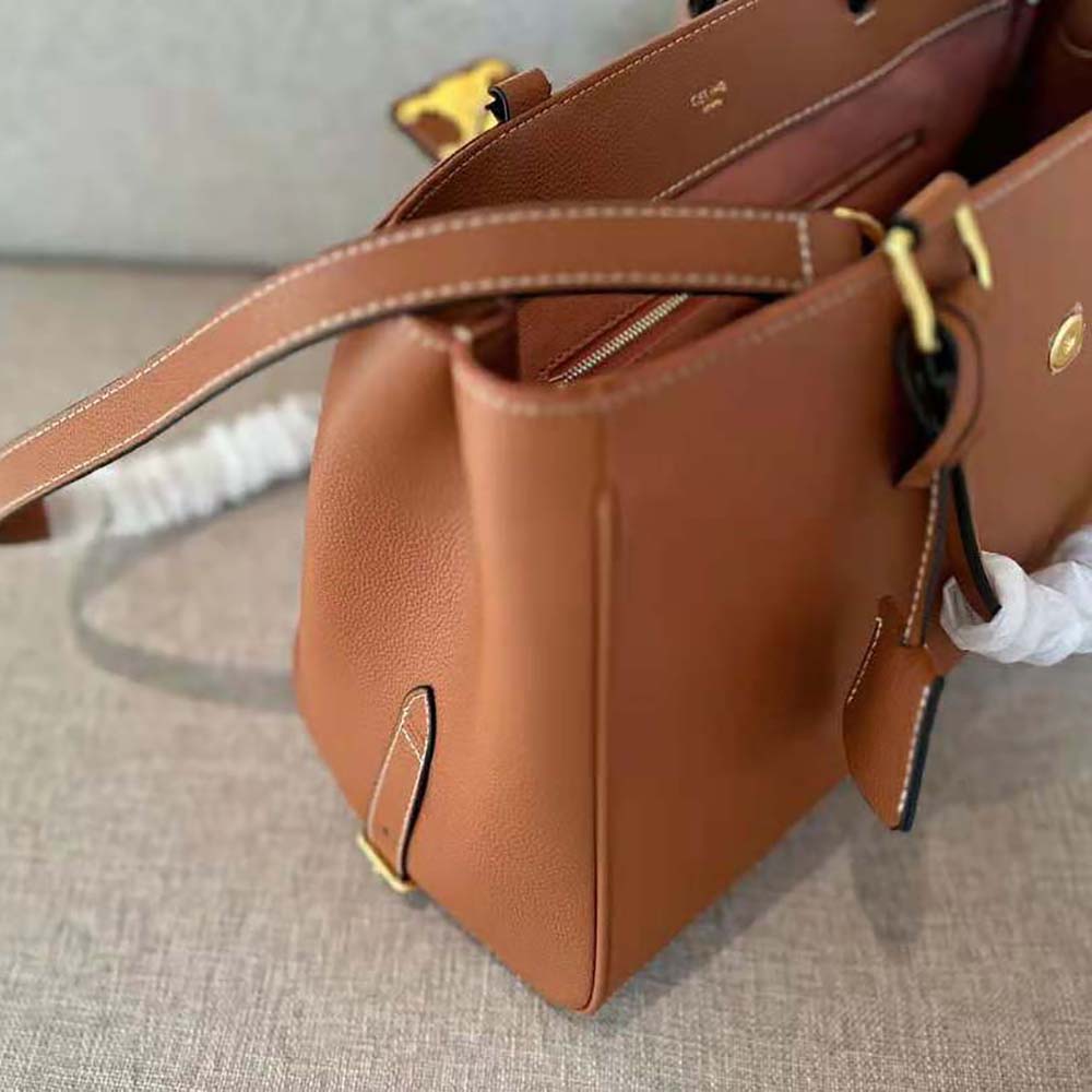 Celine Women Medium Appoline Bag in Supple Calfskin-Brown - image 6