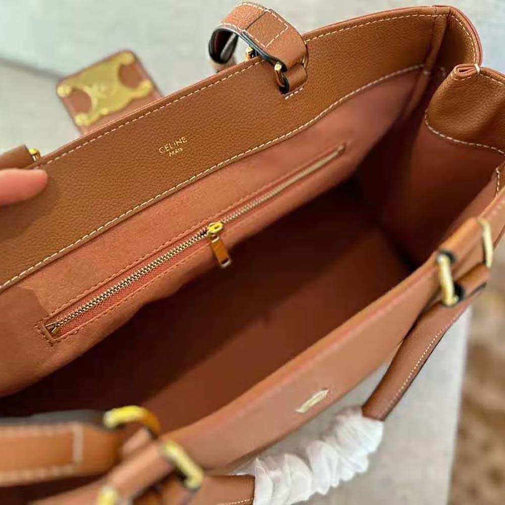 Celine Women Medium Appoline Bag in Supple Calfskin-Brown - image 10