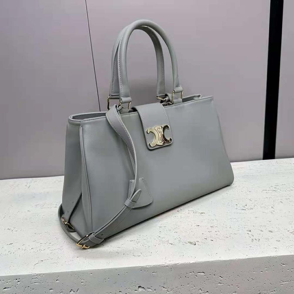 Celine Women Medium Appoline Bag in Supple Calfskin-Gray - image 4