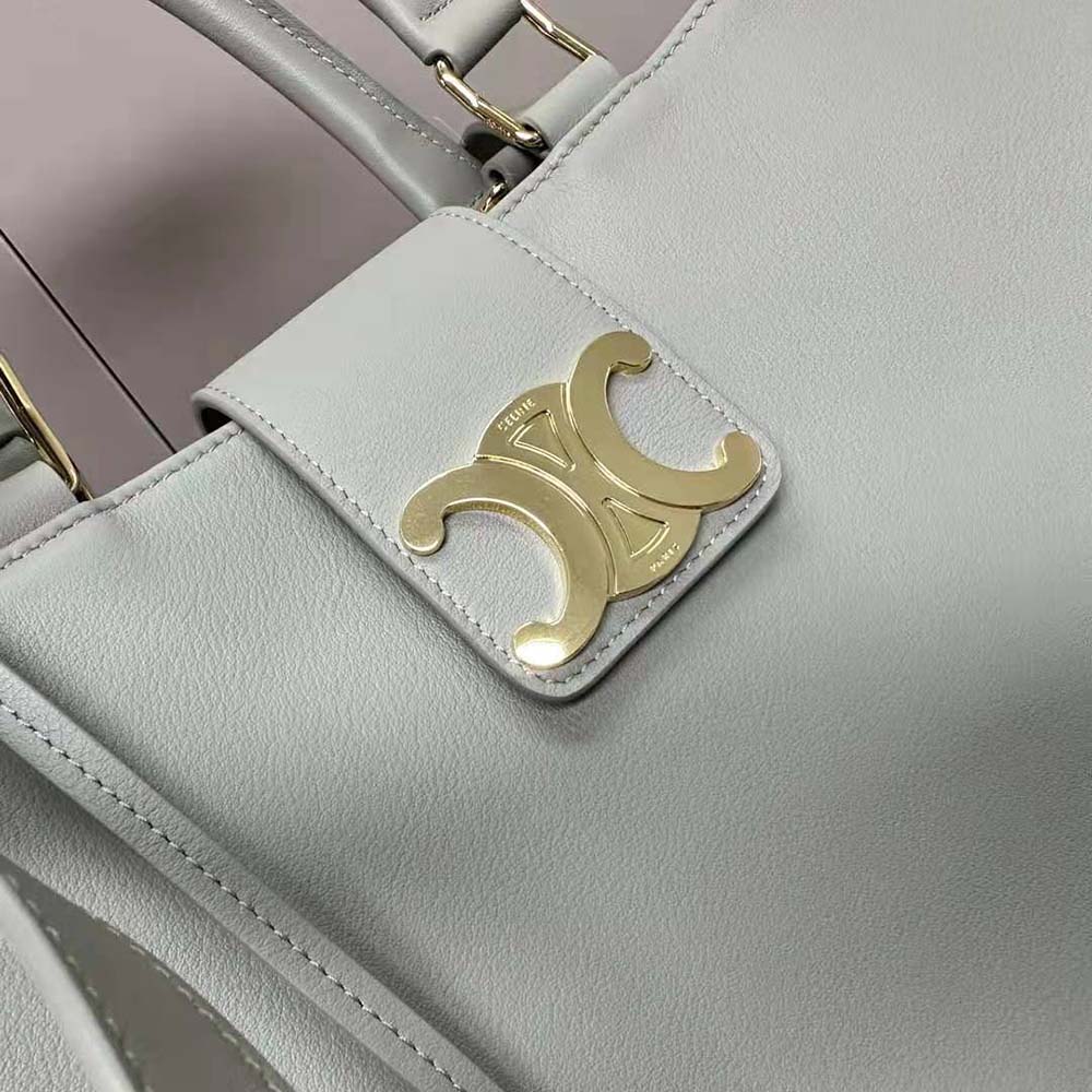 Celine Women Medium Appoline Bag in Supple Calfskin-Gray - image 9