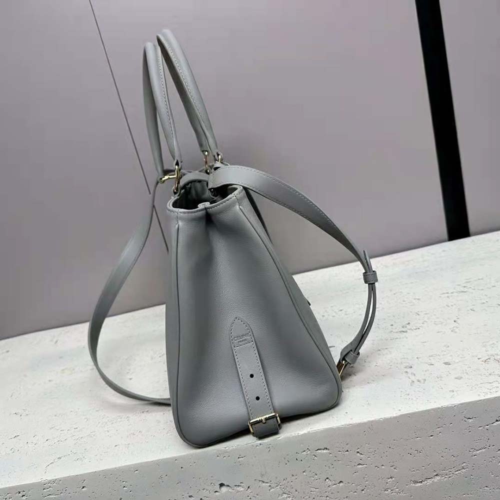 Celine Women Medium Appoline Bag in Supple Calfskin-Gray - image 5