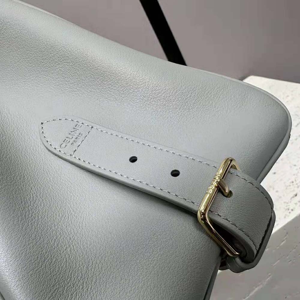 Celine Women Medium Appoline Bag in Supple Calfskin-Gray - image 8
