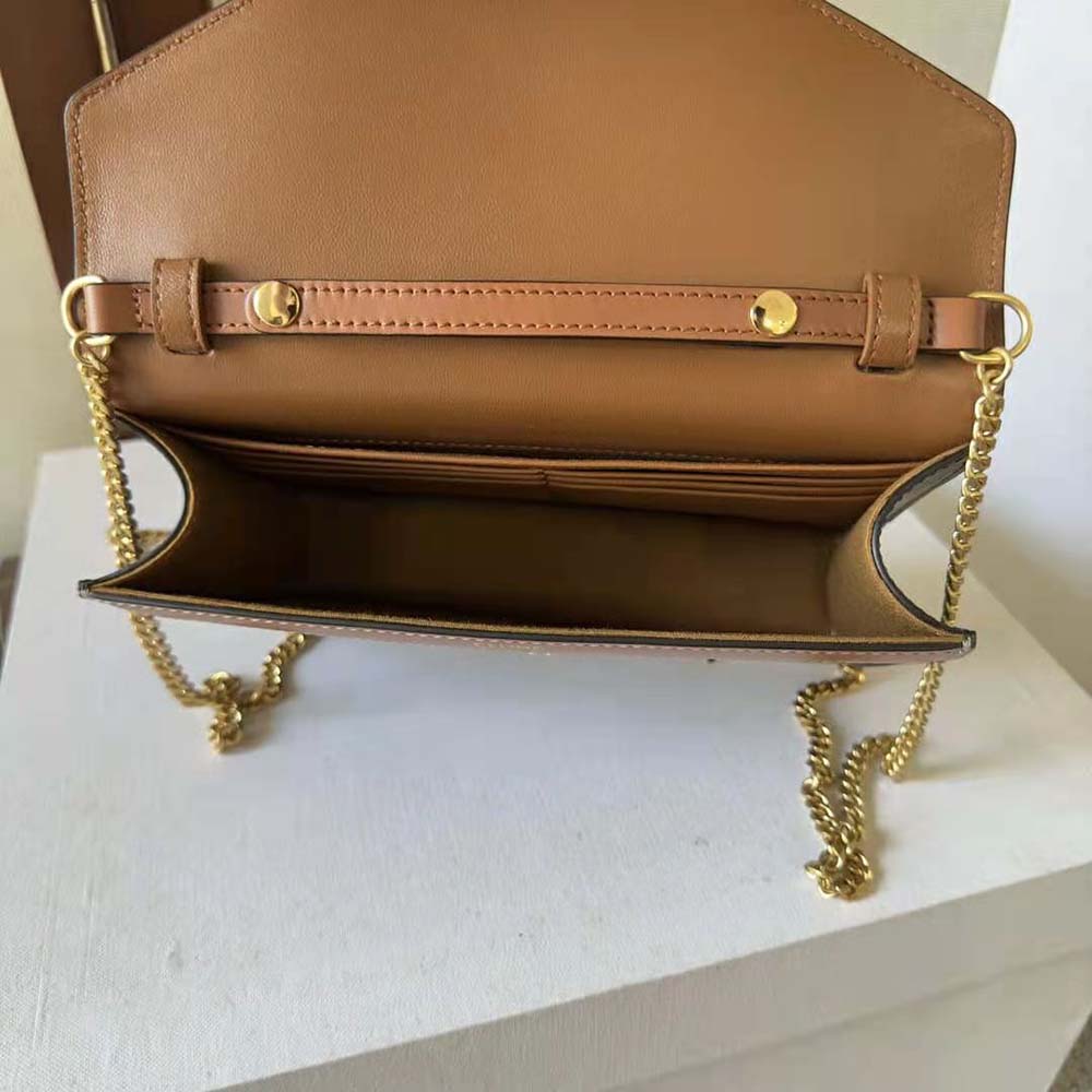 Celine Women Wallet on Chain Margo in Triomphe Canvas and Calfskin - image 9