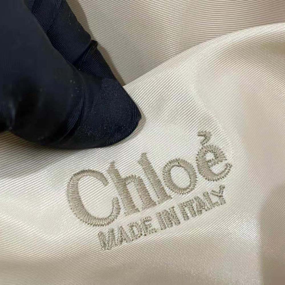 Chloe Women Large Woody Tote Bag-White - image 10