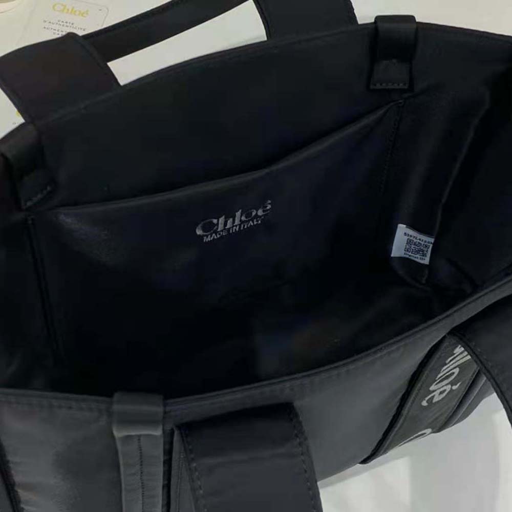 Chloe Women Medium Woody Tote Bag-Black - image 9