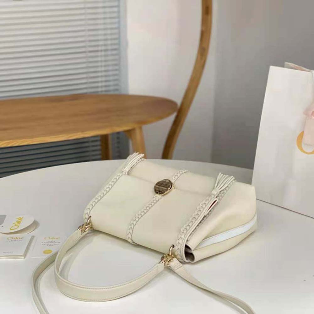 Chloe Women Penelope Medium Soft Shoulder Bag-White - image 5