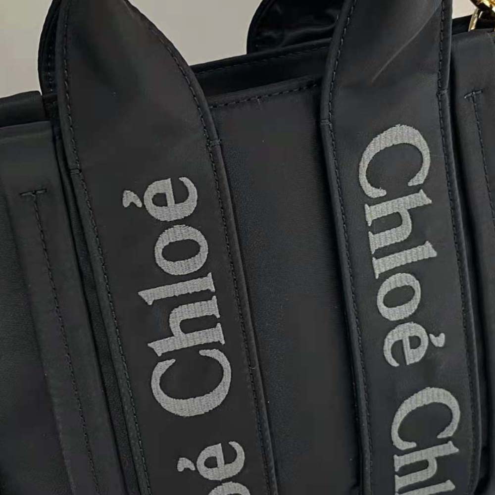 Chloe Women Small Woody Tote Bag-Black - image 6