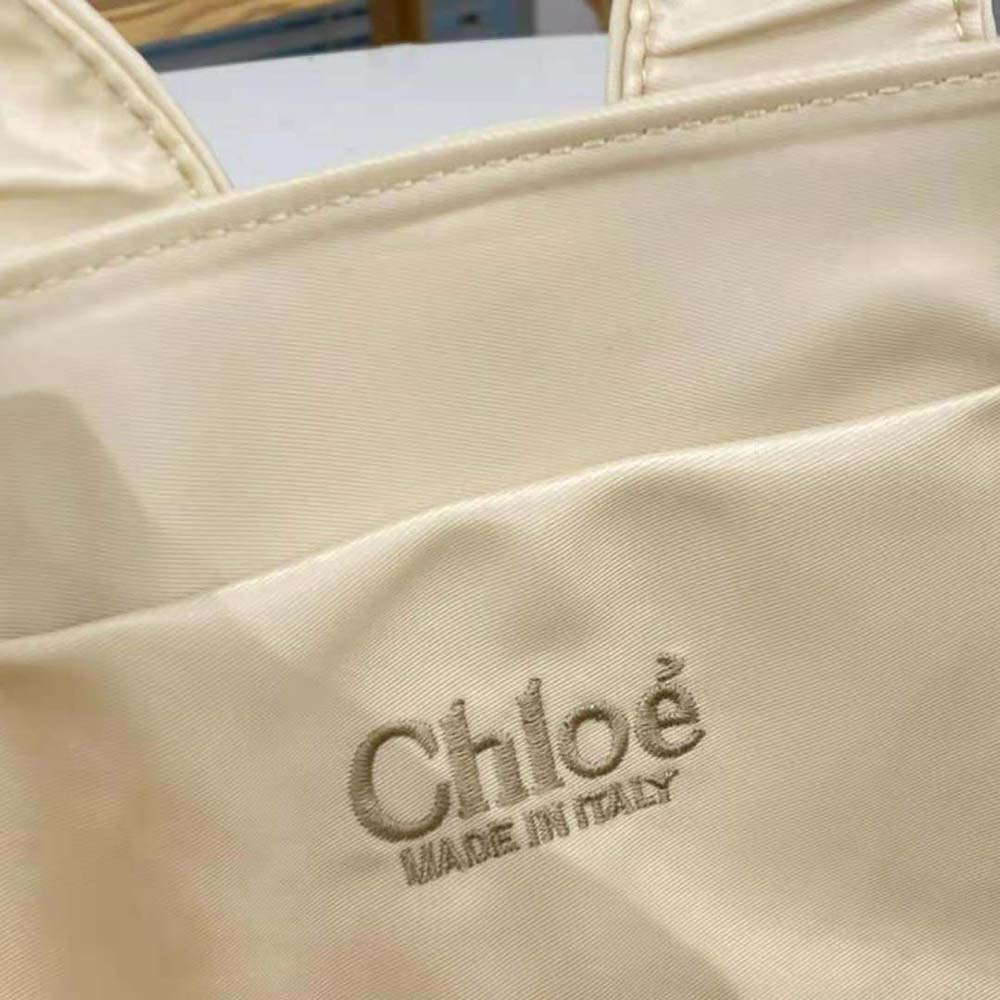 Chloe Women Small Woody Tote Bag-White - image 10