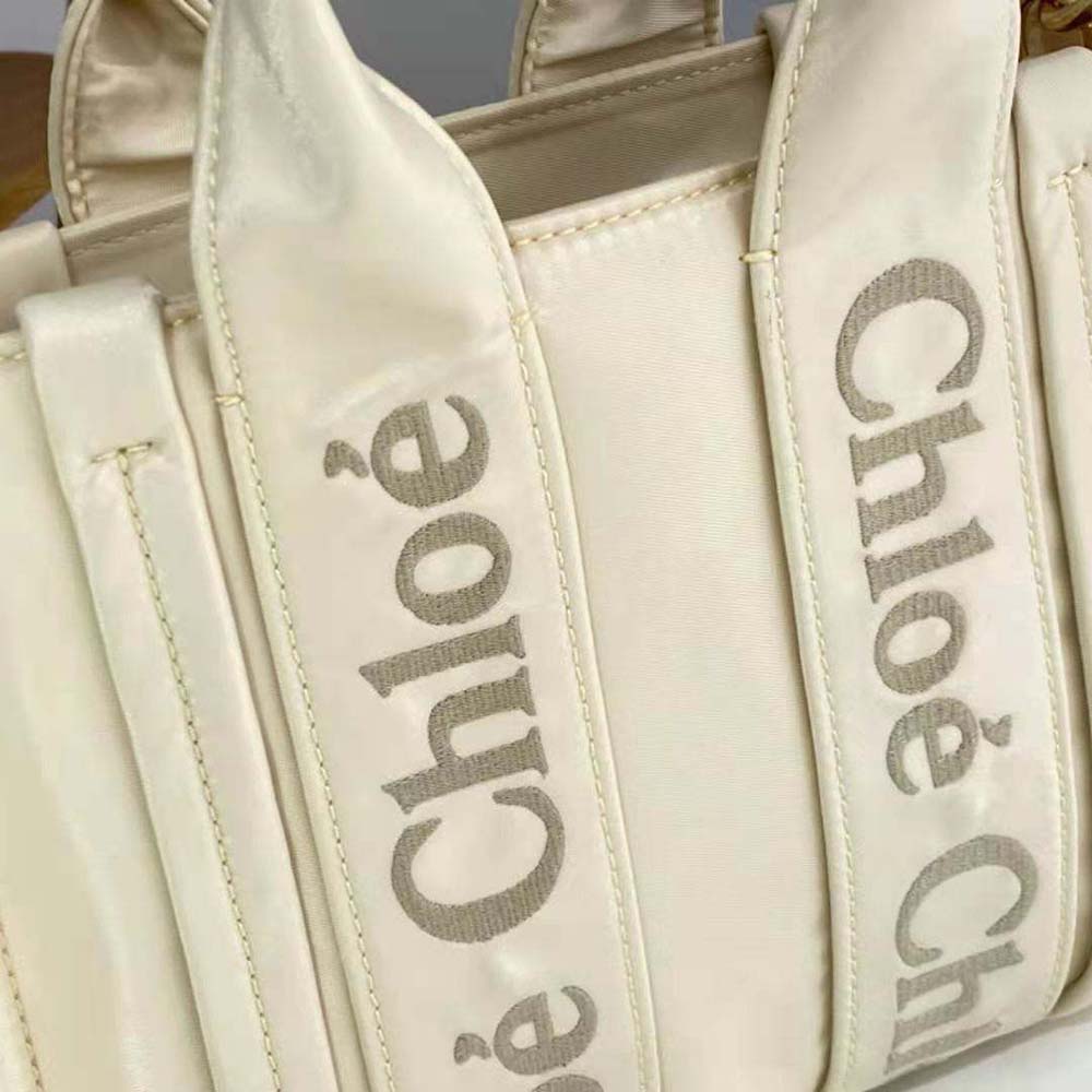 Chloe Women Small Woody Tote Bag-White - image 9