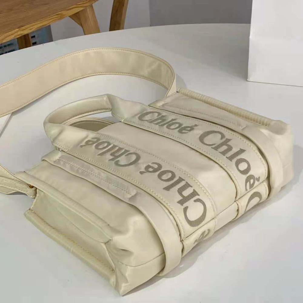 Chloe Women Small Woody Tote Bag-White - image 4