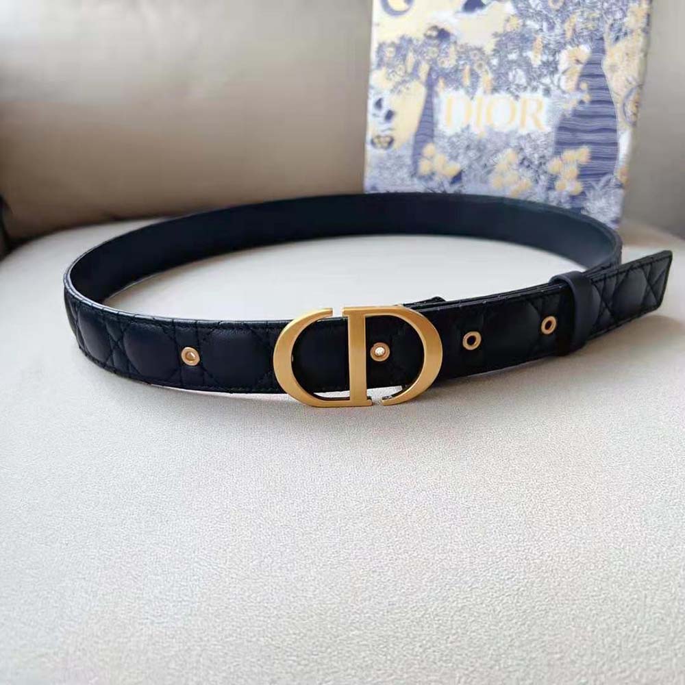Dior Women 30 Montaigne Belt Black Cannage Calfskin 30 MM - image 4