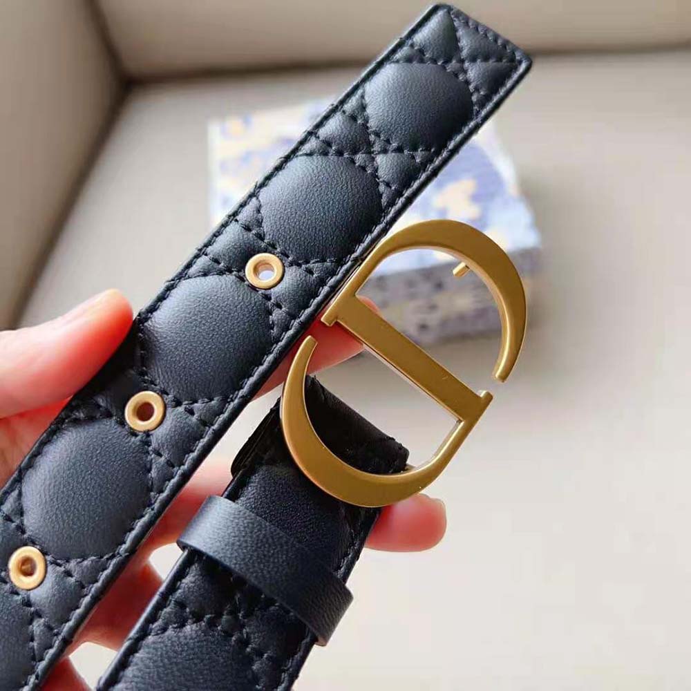 Dior Women 30 Montaigne Belt Black Cannage Calfskin 30 MM - image 8