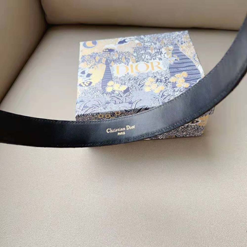 Dior Women 30 Montaigne Belt Black Cannage Calfskin 30 MM - image 9