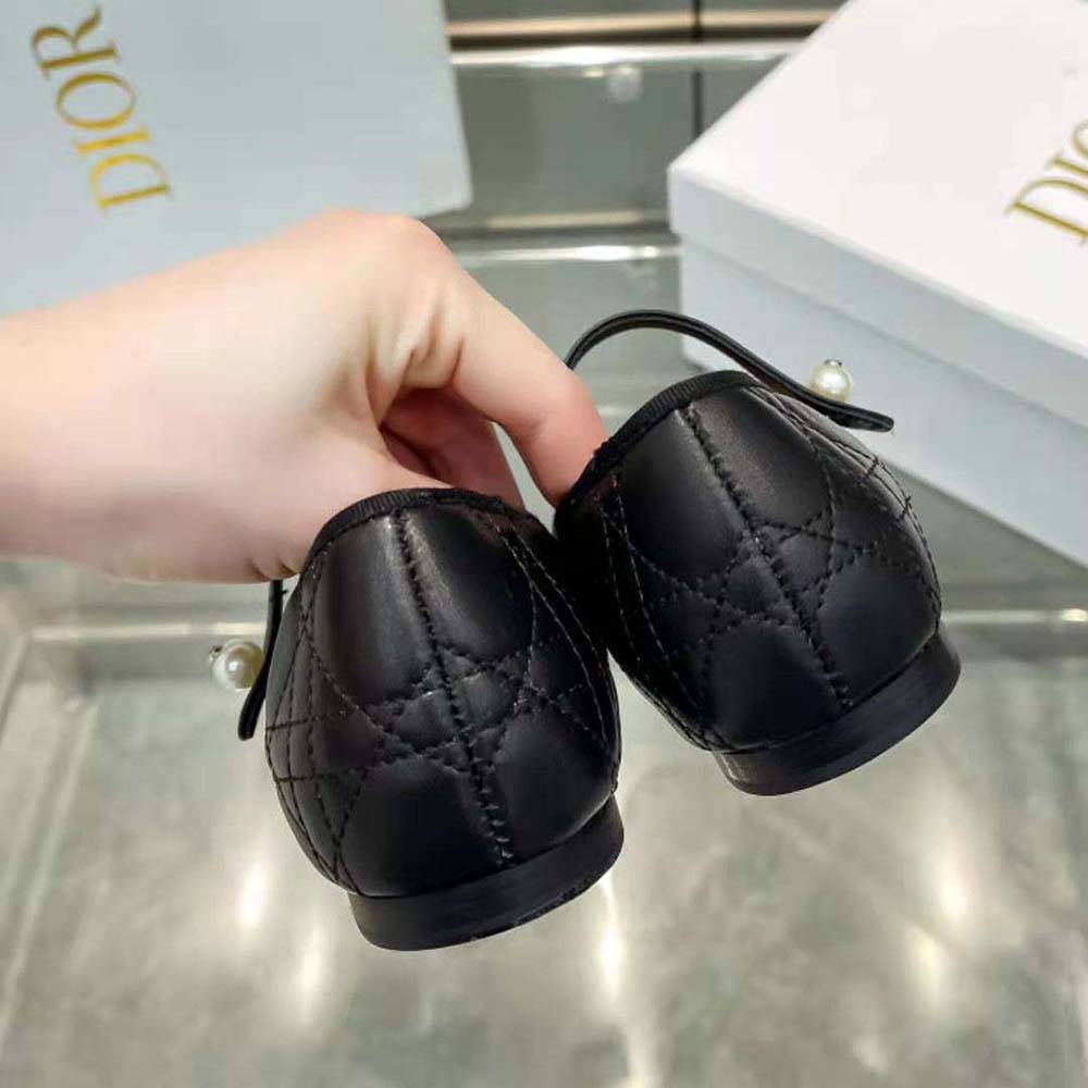 Dior Women Ballet Flat Black Quilted Cannage Calfskin - image 9