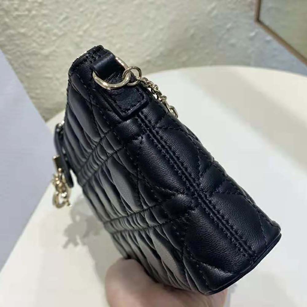 Dior Women Miss Dior Midi Mini Bag Black Cannage Lambskin - image 7
