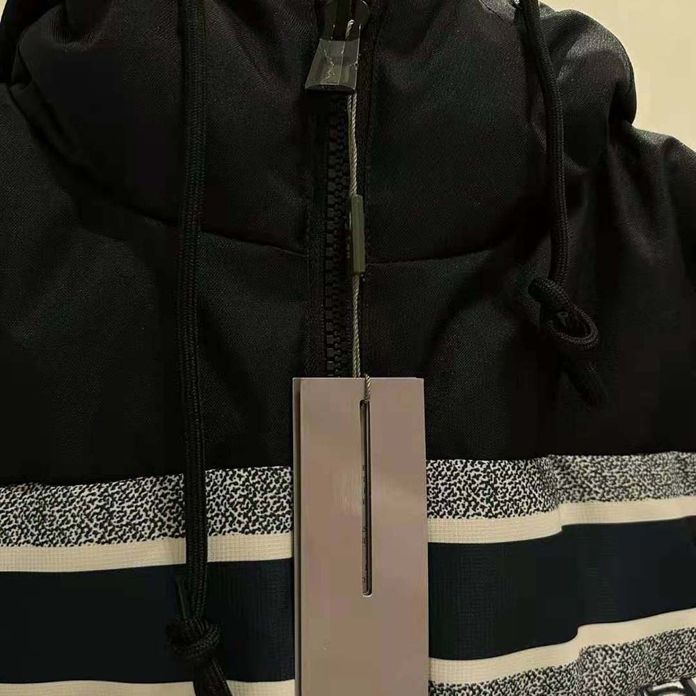 Dior Women Reversible Long Puffer Jacket Blue and Ecru Dior Oblique Quilted Technical Taffeta - image 7