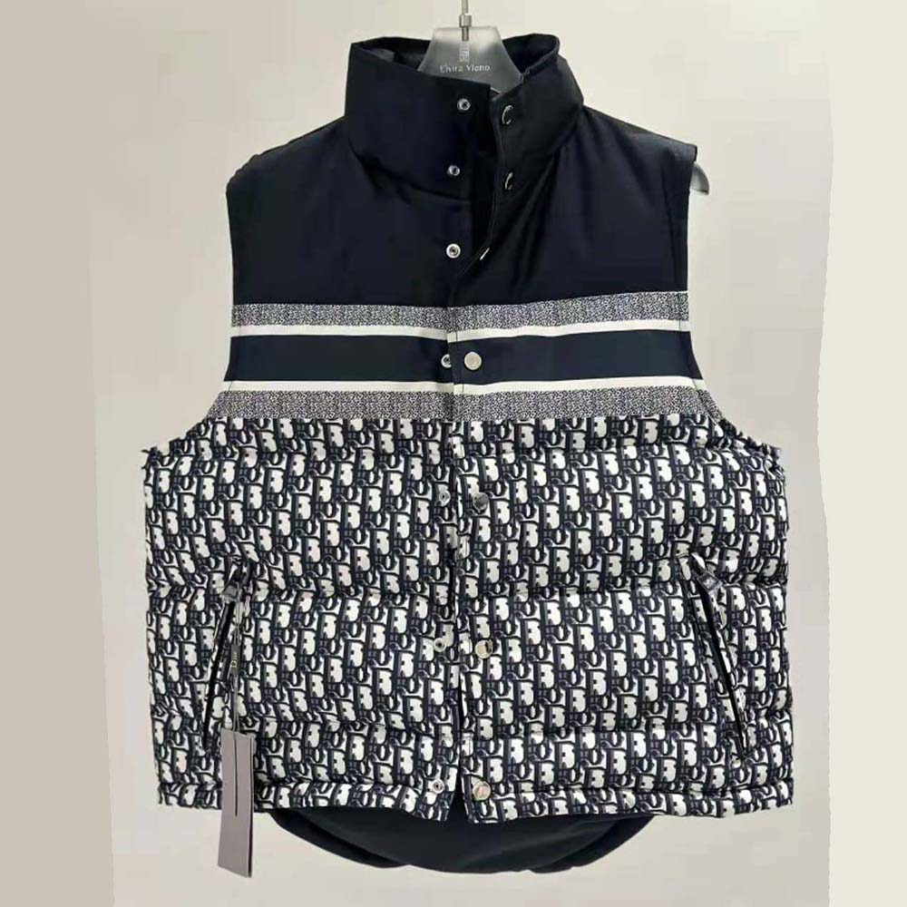 Side angle showing silhouette of Dior Women Reversible Puffer Vest