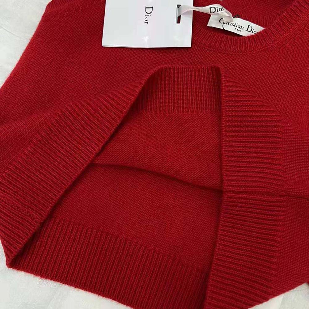 Dior Women Twin-set Amaryllis Red Cashmere Knit - image 9