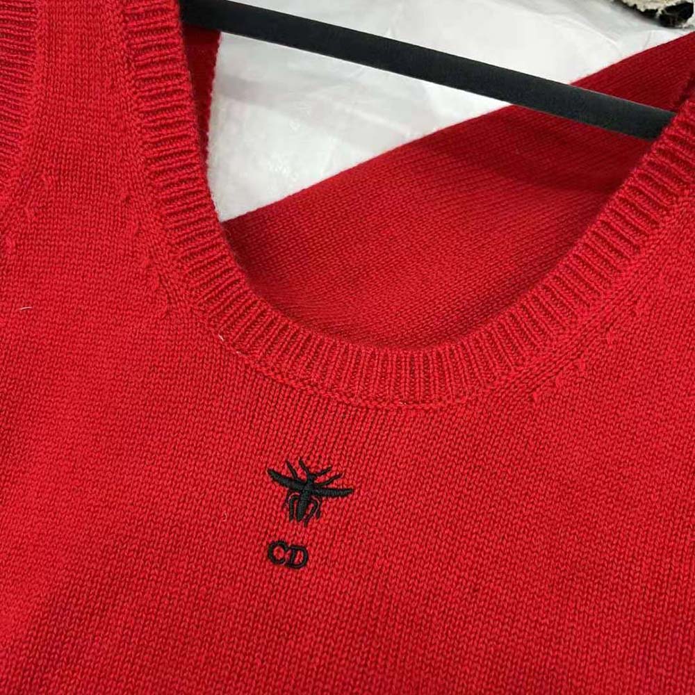 Dior Women Twin-set Amaryllis Red Cashmere Knit - image 11