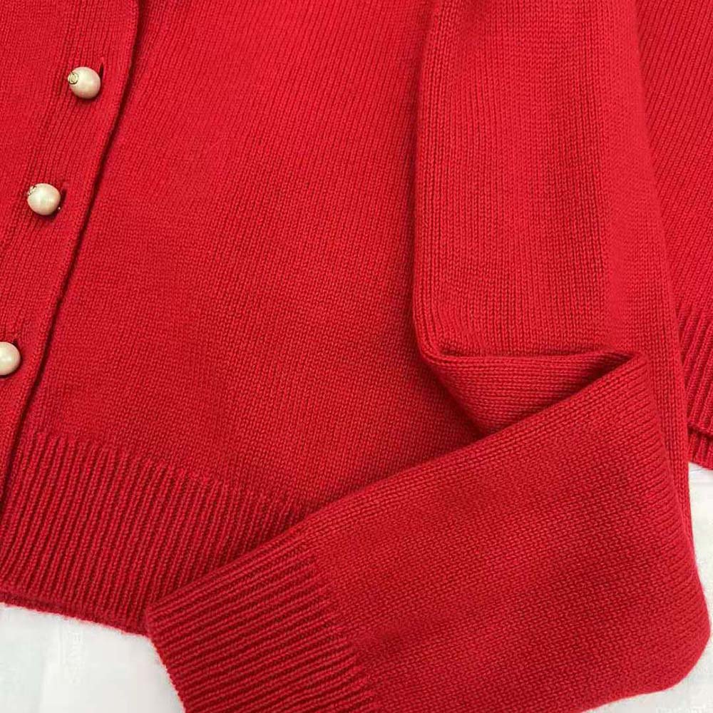 Dior Women Twin-set Amaryllis Red Cashmere Knit - image 5
