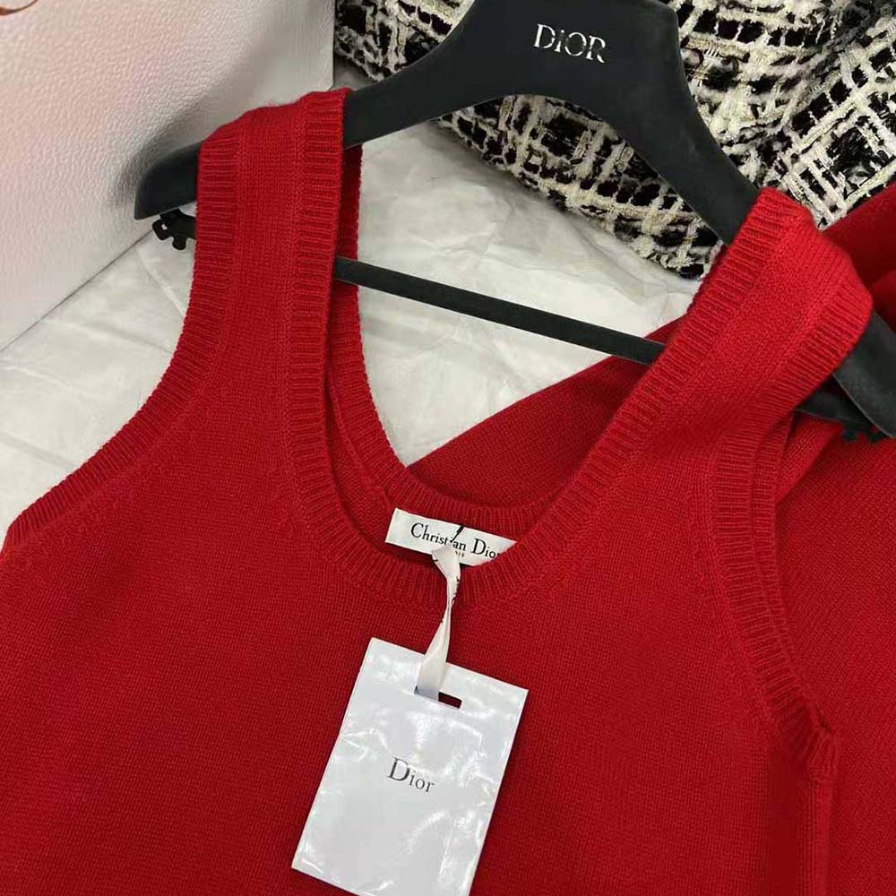 Dior Women Twin-set Amaryllis Red Cashmere Knit - image 6