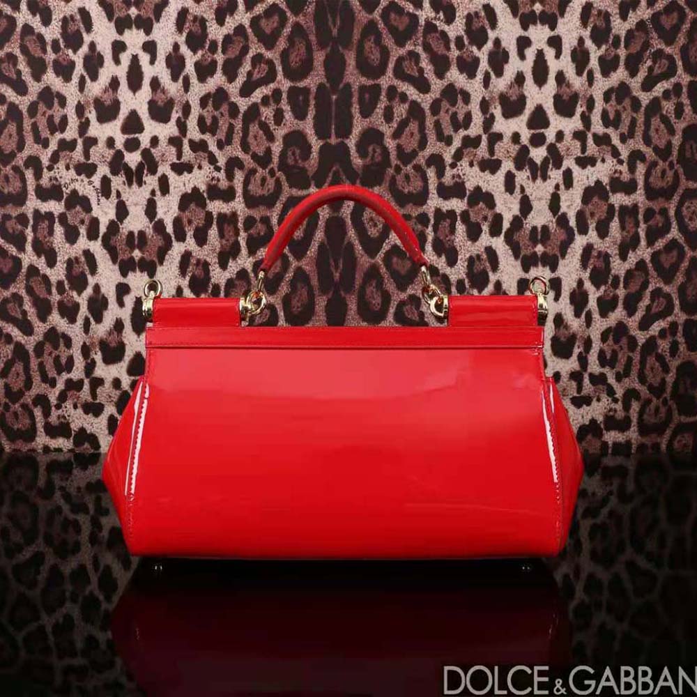 Side angle showing silhouette of Dolce Gabbana D&G Elongated Sicily Handbag