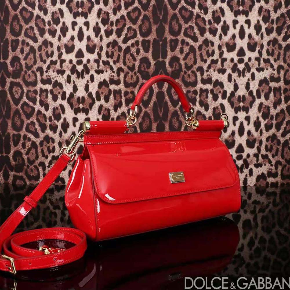Dolce Gabbana D&G Women Elongated Sicily Handbag-Red - image 4
