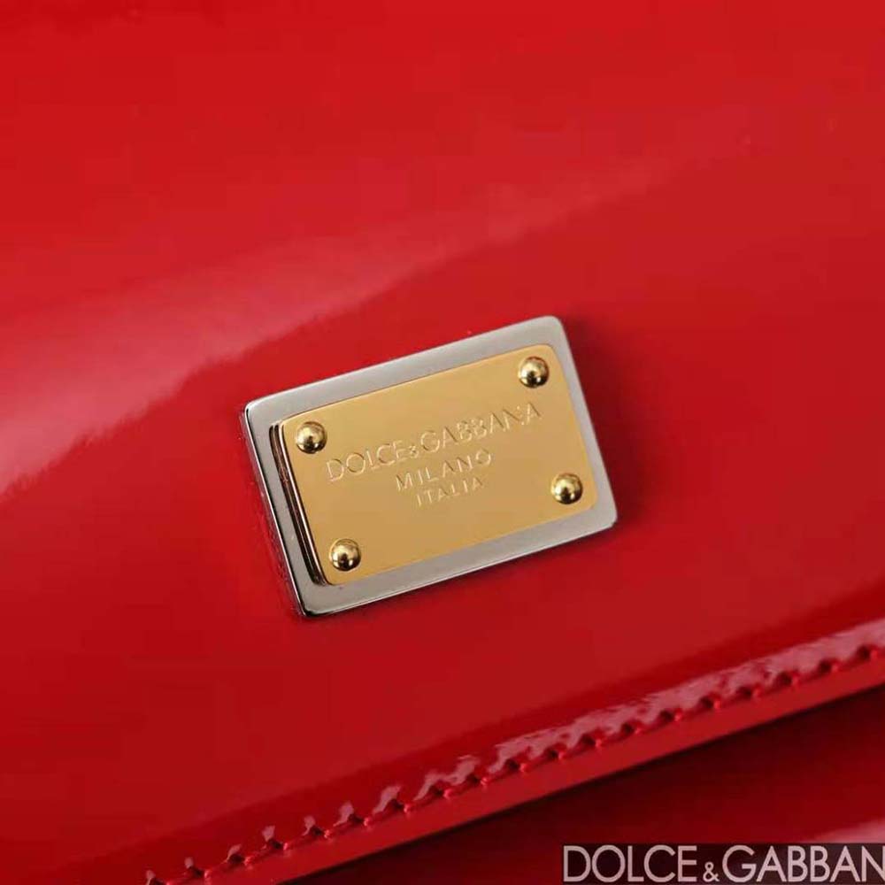 Dolce Gabbana D&G Women Elongated Sicily Handbag-Red - image 9