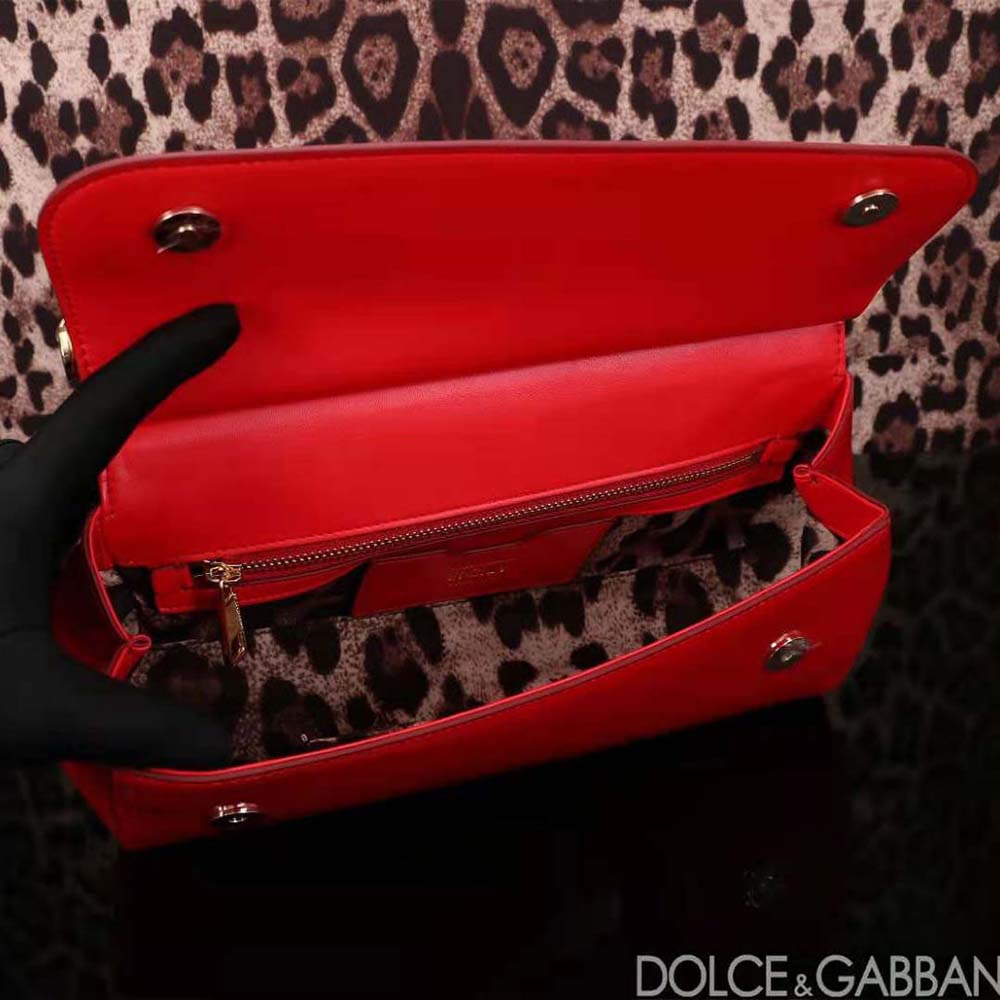 Dolce Gabbana D&G Women Elongated Sicily Handbag-Red - image 7