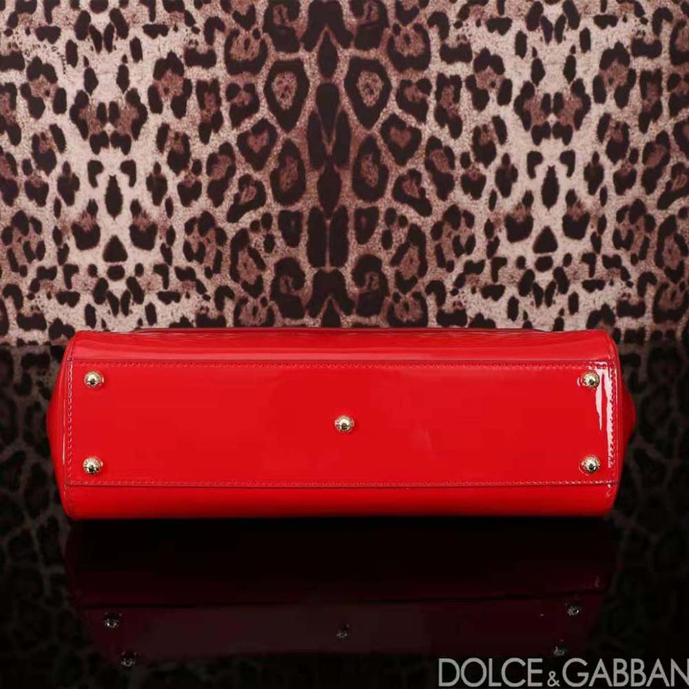 Dolce Gabbana D&G Women Elongated Sicily Handbag-Red - image 5