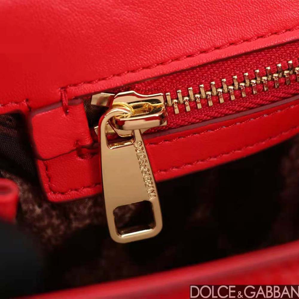 Dolce Gabbana D&G Women Elongated Sicily Handbag-Red - image 6