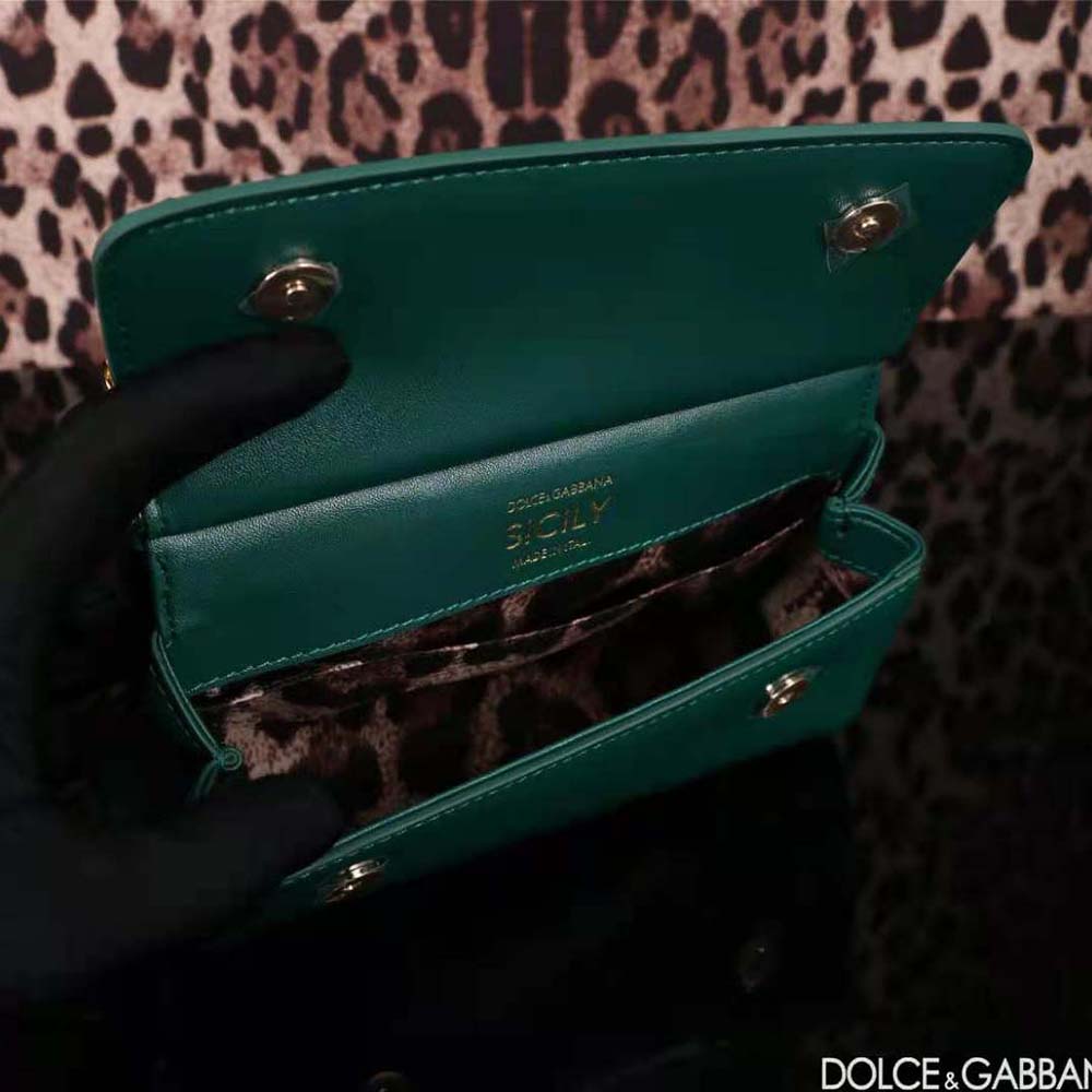 Dolce Gabbana D&G Women Small Sicily Handbag-Green - image 6