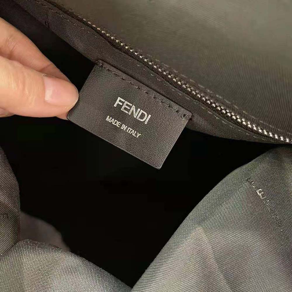 Fendi Men Strike Large FF Jacquard Fabric Backpack-Brown - image 10