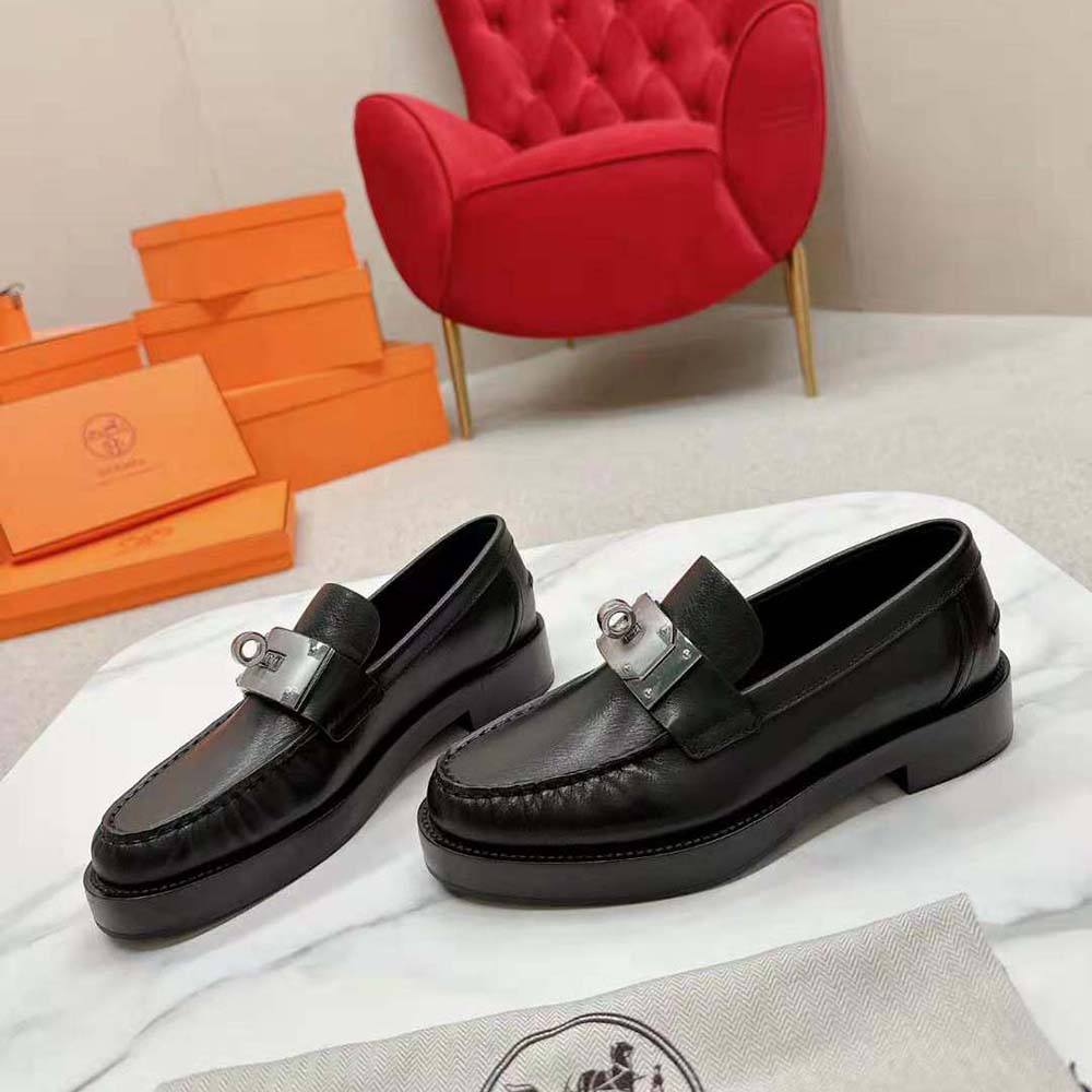 Hermes Men Hot Loafer in Calfskin-Black - image 4