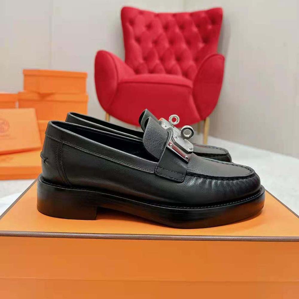 Hermes Men Hot Loafer in Calfskin-Black - image 5