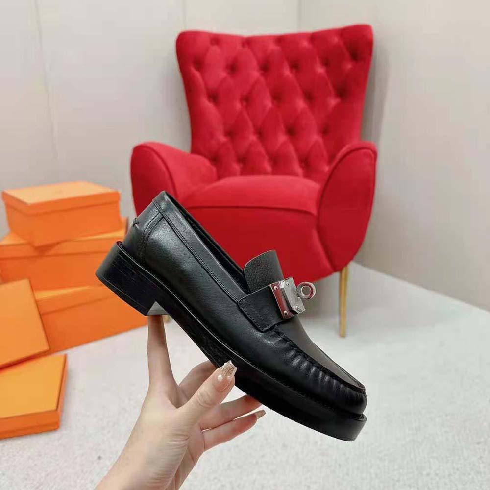 Hermes Men Hot Loafer in Calfskin-Black - image 8