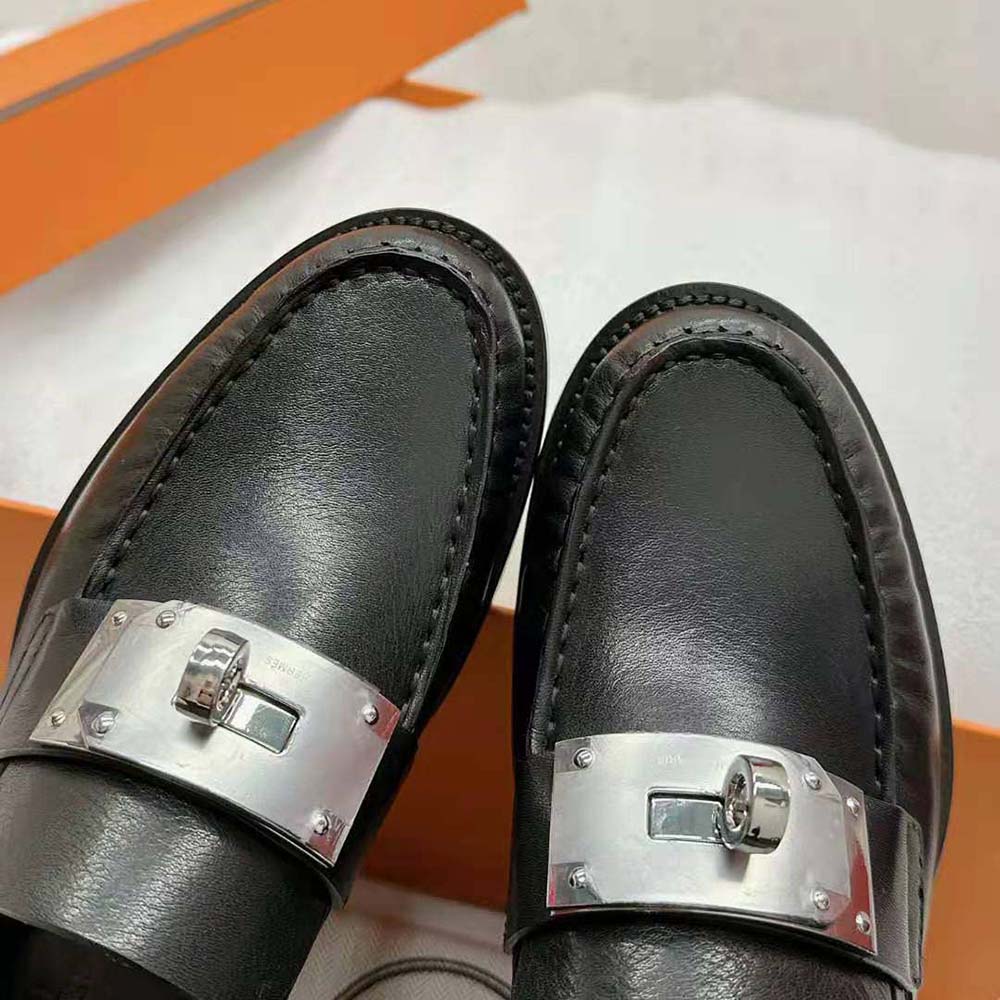 Hermes Men Hot Loafer in Calfskin-Black - image 7
