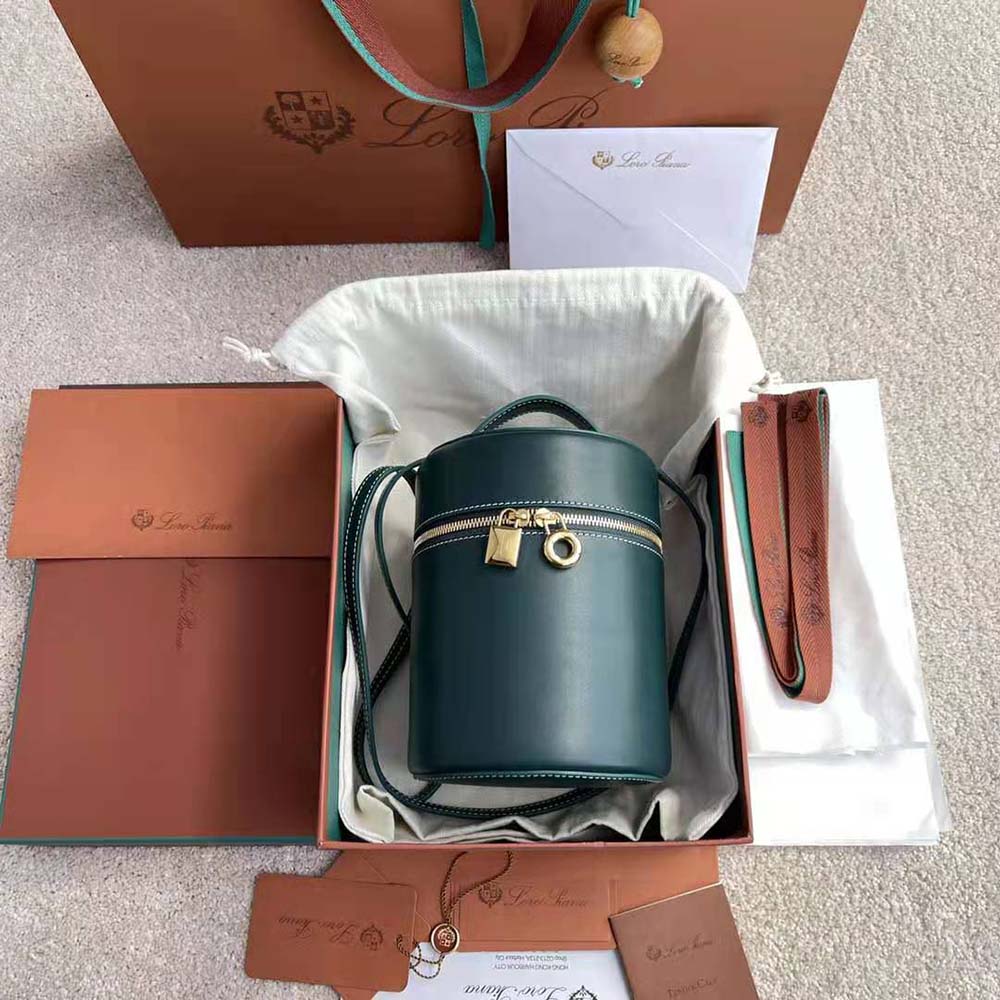 Close-up of gold-tone hardware on Loro Piana Women Medium Extra Case