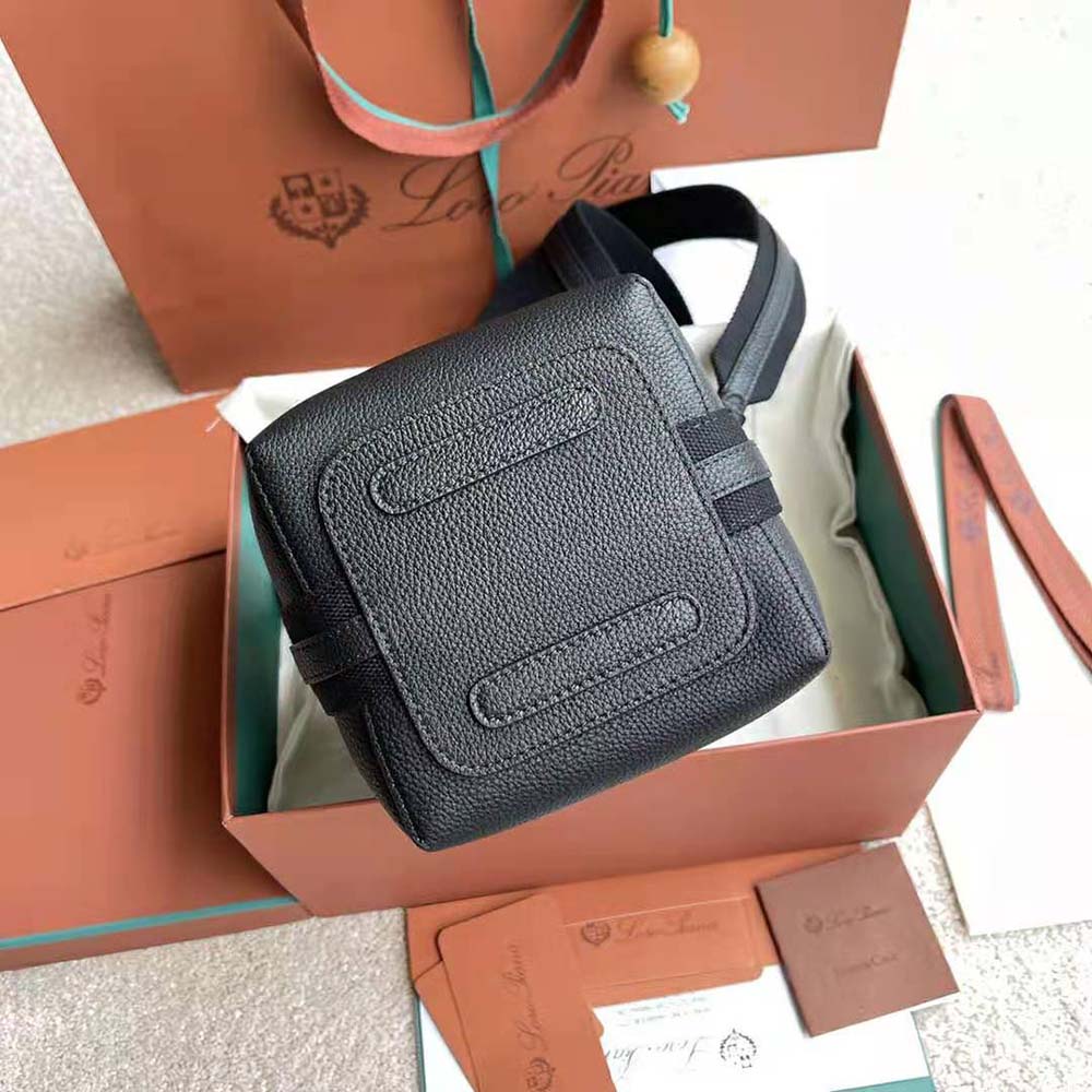 Loro Piana Women Micro Bale Bag in Calfskin Leather-Black - image 9