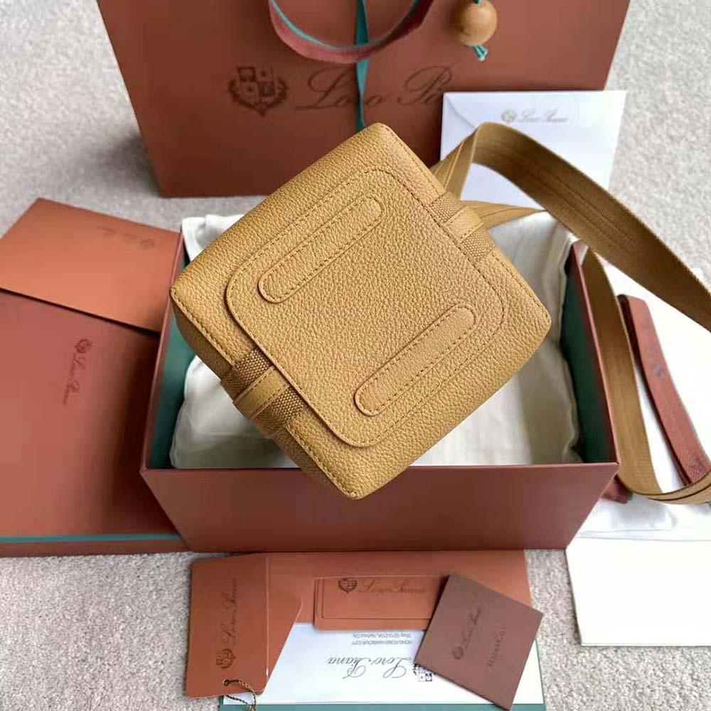 Loro Piana Women Micro Bale Bag in Calfskin Leather-Brown - image 7