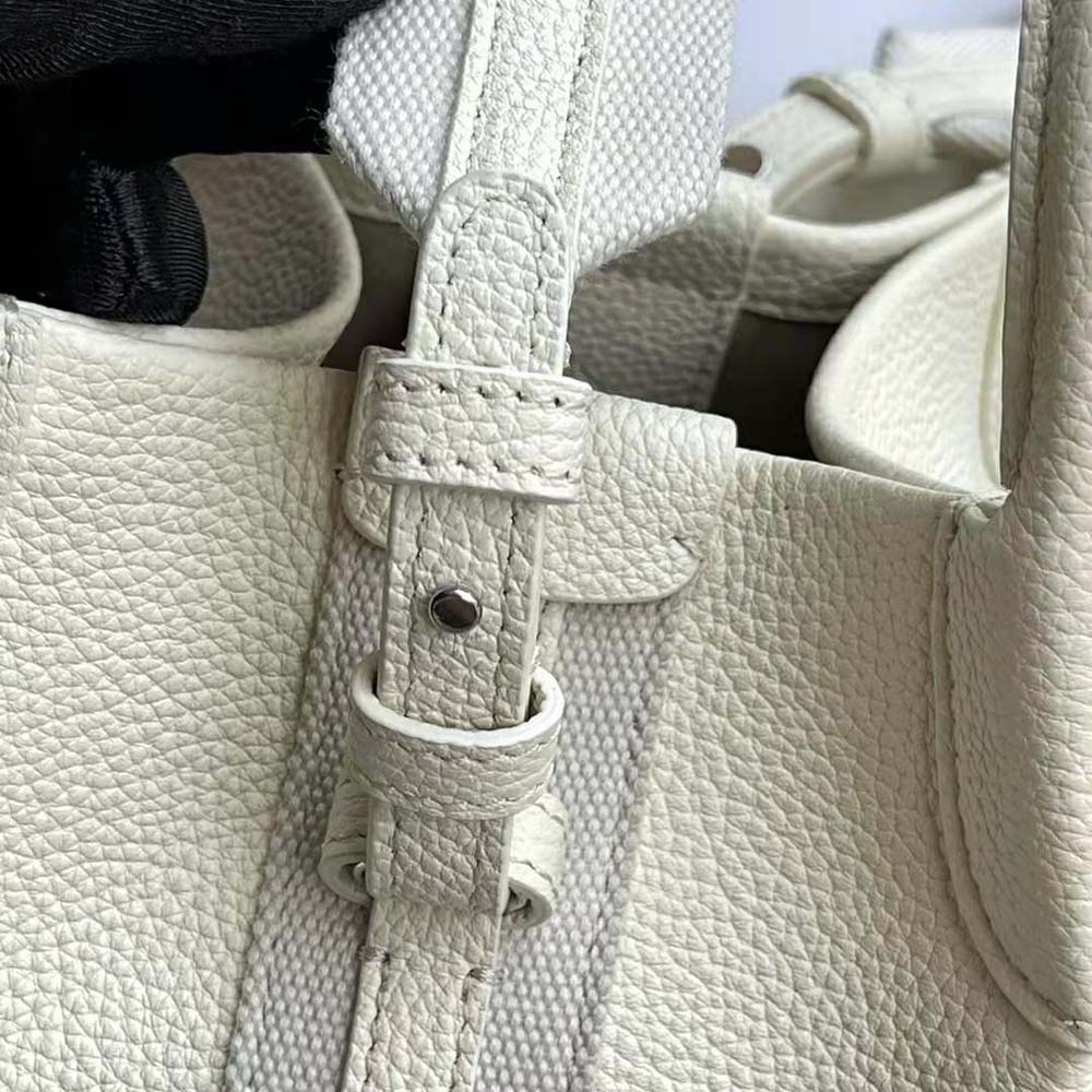 Loro Piana Women Micro Bale Bag in Calfskin Leather-White - image 8