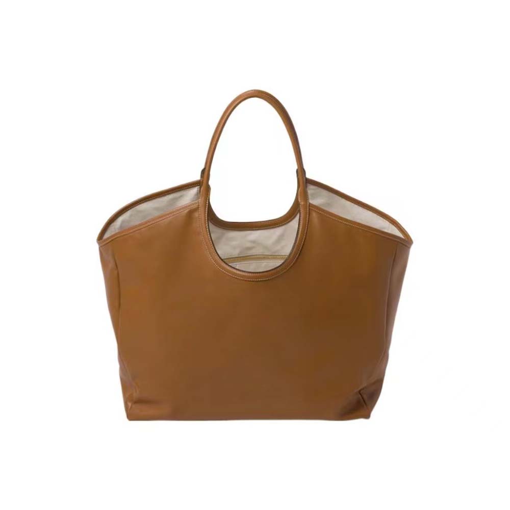 Side angle showcasing gold-tone hardware on Miu Miu Women IVY Leather Bag