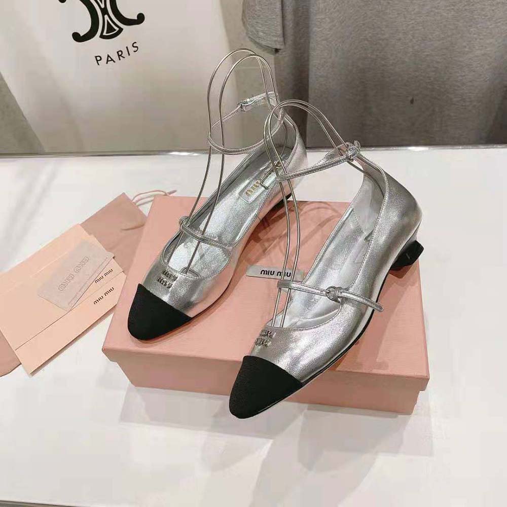 Miu Miu Women Mordoré Nappa Leather and Grosgrain Pumps - image 4